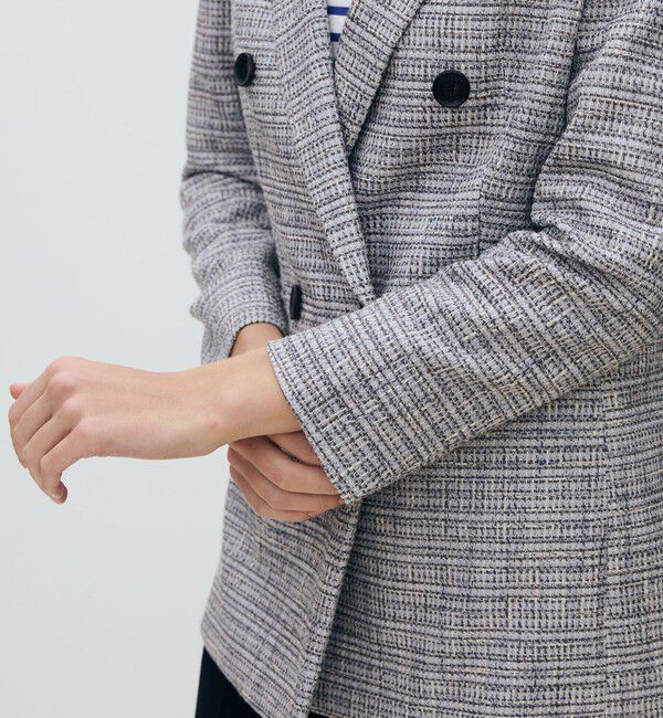 TOMORROWLAND collection「ラメツイード ダブルブレストジャケット」|テーラードジャケット|