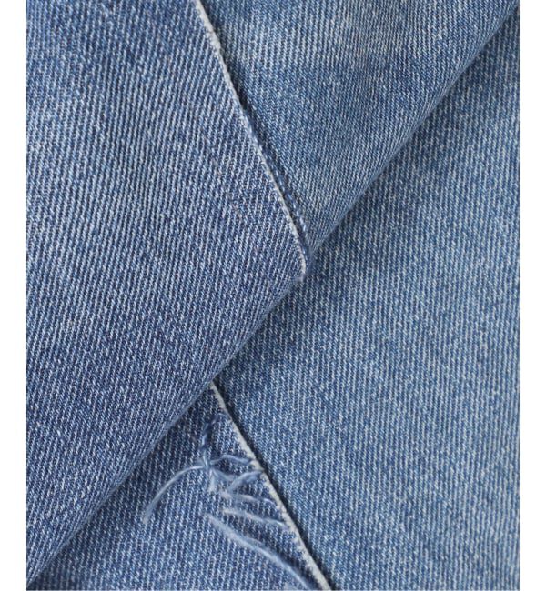  「《予約》リメイクダブルデニムパンツ」|デニム|