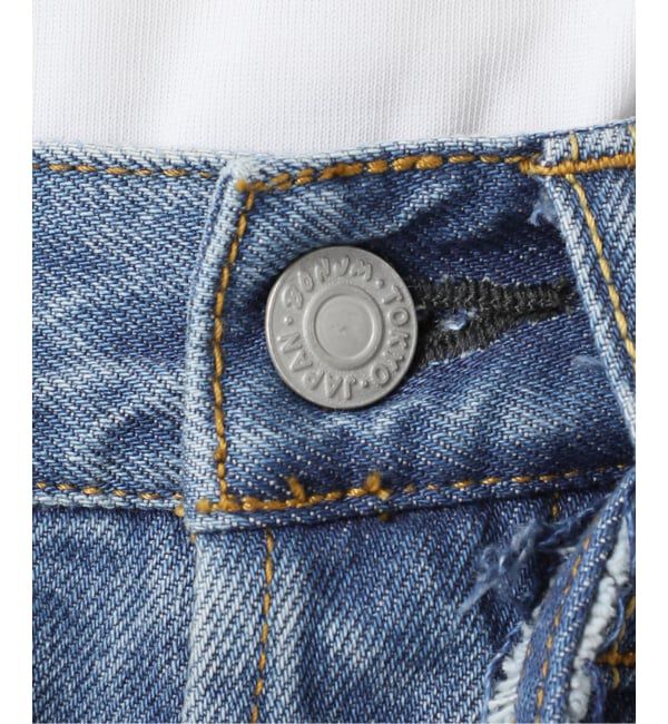  「《予約》リメイクダブルデニムパンツ」|デニム|