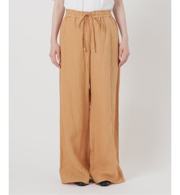 IENA LA BOUCLE「《追加》IENA LA BOUCLE リネンブロードイージーパンツ(ブラック)」|その他|