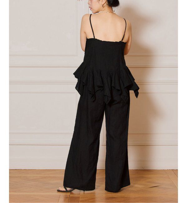 IENA LA BOUCLE「《追加》IENA LA BOUCLE リネンブロードイージーパンツ(ブラック)」|その他|