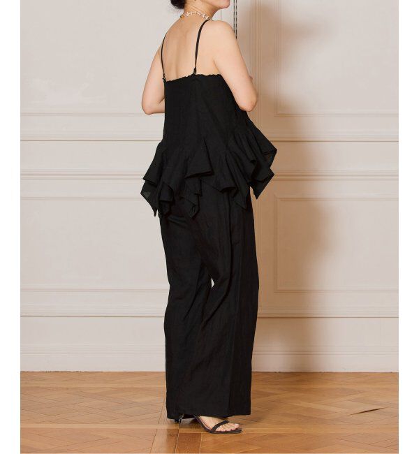 IENA LA BOUCLE「《追加》IENA LA BOUCLE リネンブロードイージーパンツ(ブラック)」|その他|