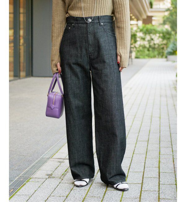 IENA LA BOUCLE「IENA LA BOUCLE ストレートカラーデニムパンツ」|デニム|