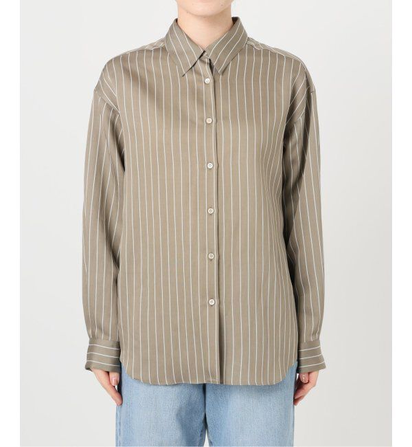 IENA「サテン ストライプ シャツ」|シャツ・ブラウス|