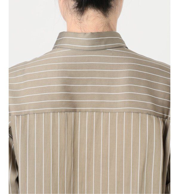 IENA「サテン ストライプ シャツ」|シャツ・ブラウス|