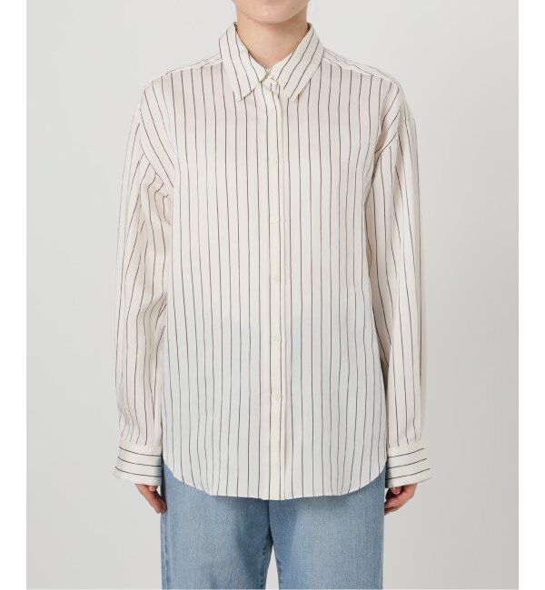 IENA「サテン ストライプ シャツ」|シャツ・ブラウス|