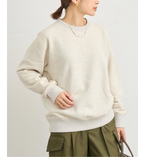 IENA「LOOPWHEELER for LOWERCASE 別注 ライトツリウラケ ルーズフィットスウェット」|スウェット・ジャージ|ナチュラル
