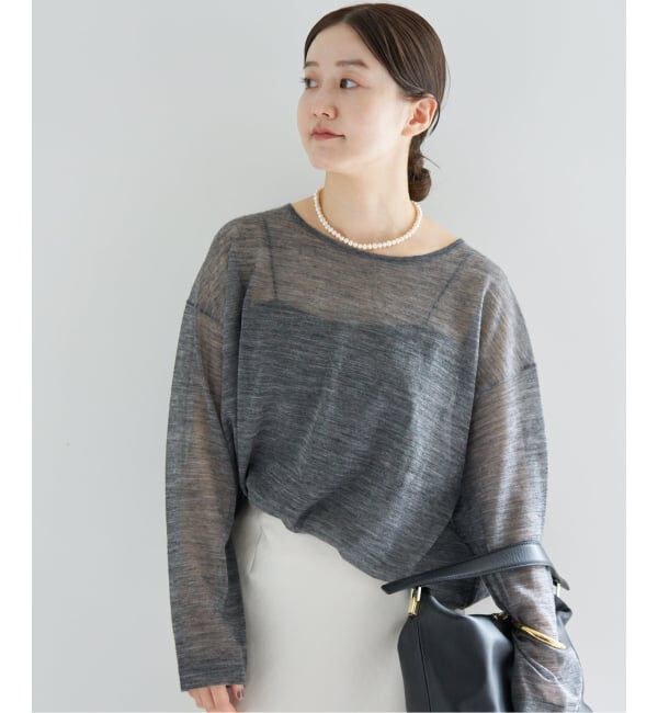 IENA「アルパカMIXシアー プルオーバー」|ニット・セーター|