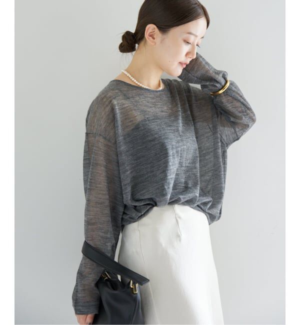 IENA「アルパカMIXシアー プルオーバー」|ニット・セーター|