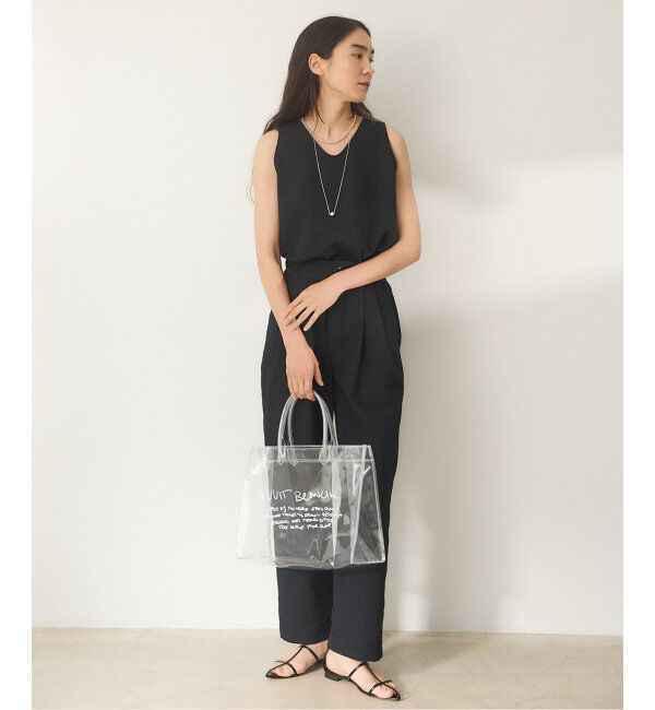 IENA「BLACK シアサッカータンクトップ」|シャツ・ブラウス|