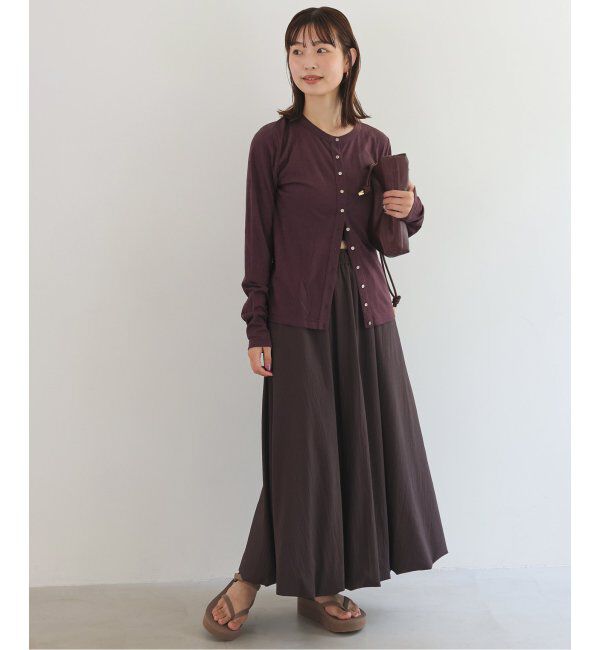 SLOBE IENA「シアー天竺 クルーネックカーディガン」|カーディガン|