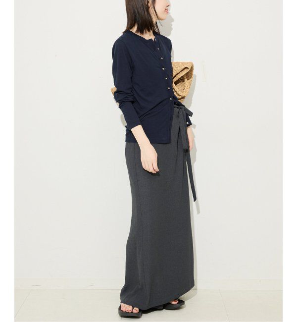 SLOBE IENA「シアー天竺 クルーネックカーディガン」|カーディガン|