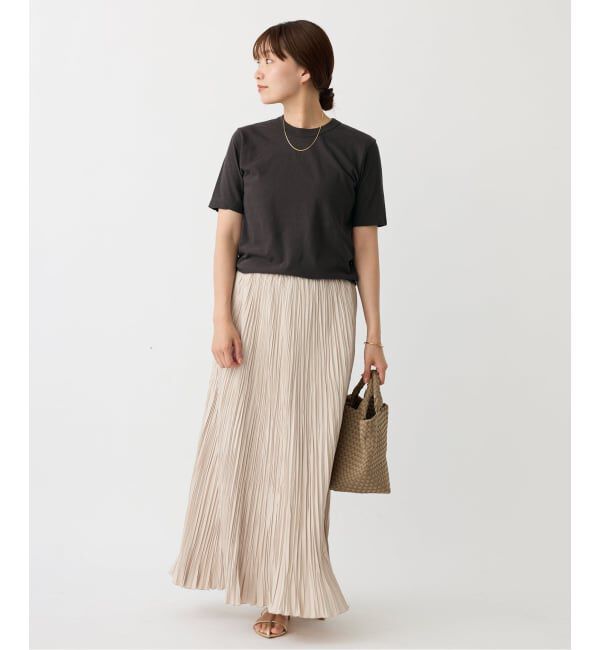 IENA「《追加》ATON/エイトン 別注 FRESCA SINGLE JERSEY Tシャツ」|Tシャツ・カットソー|