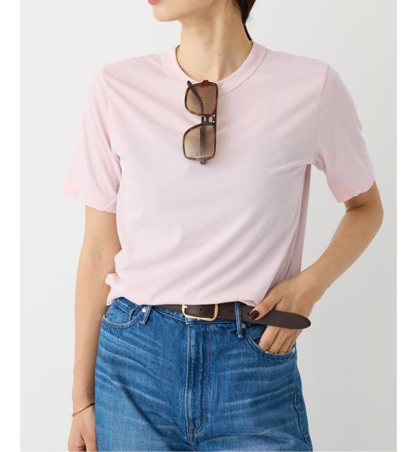 IENA「《追加》ATON/エイトン 別注 FRESCA SINGLE JERSEY Tシャツ」|Tシャツ・カットソー|