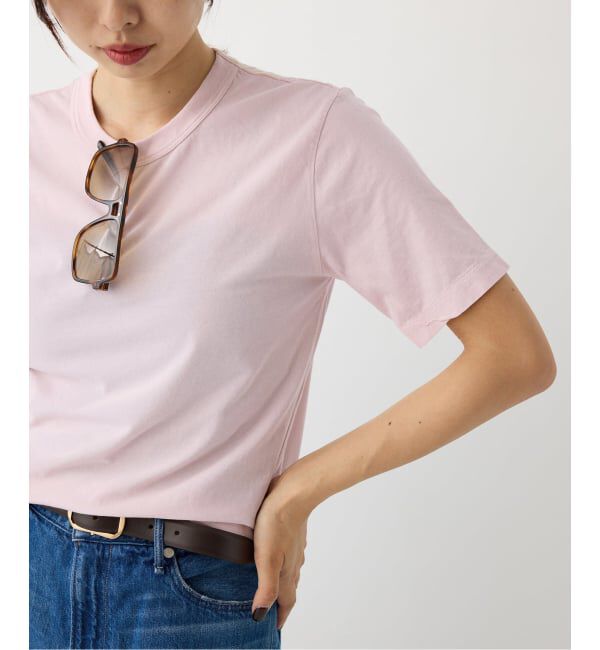 IENA「《追加》ATON/エイトン 別注 FRESCA SINGLE JERSEY Tシャツ」|Tシャツ・カットソー|ピンク