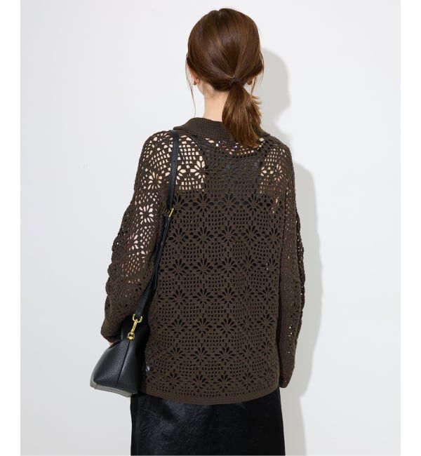 SLOBE IENA「LOGAN/ローガン SLOBE別注 クロシェカーディガン」|カーディガン|