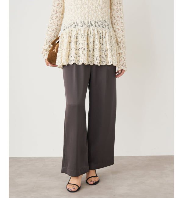 IENA「《追加》ダブルサテンイージーパンツ」|その他|