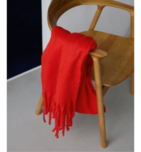 SLOBE IENA「《追加》SLOBE IENA エアリーカラーストール」|ストール|レッド