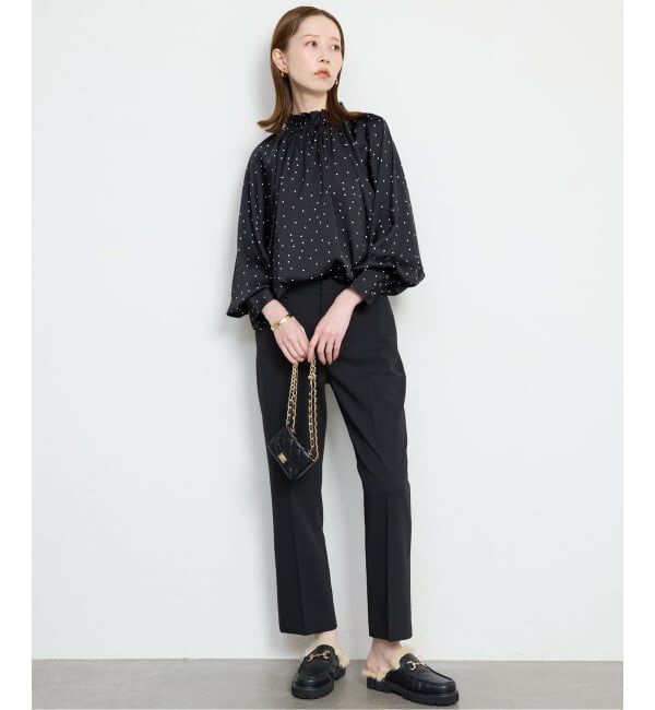 SLOBE IENA「【Jeu de Coeurs & Pois】ドットギャザーブラウス」|シャツ・ブラウス|