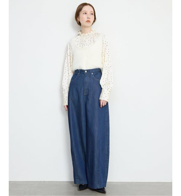 SLOBE IENA「【Jeu de Coeurs & Pois】ドットギャザーブラウス」|シャツ・ブラウス|