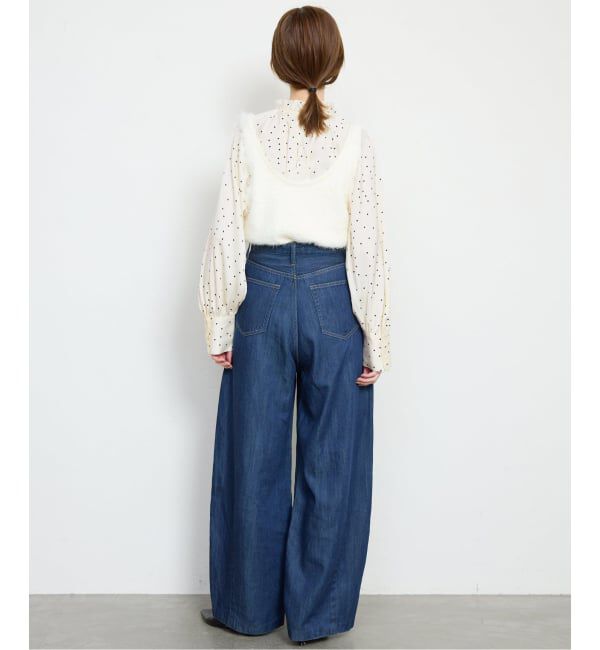 SLOBE IENA「【Jeu de Coeurs & Pois】ドットギャザーブラウス」|シャツ・ブラウス|