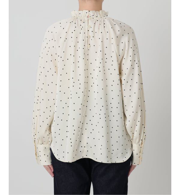 SLOBE IENA「【Jeu de Coeurs & Pois】ドットギャザーブラウス」|シャツ・ブラウス|
