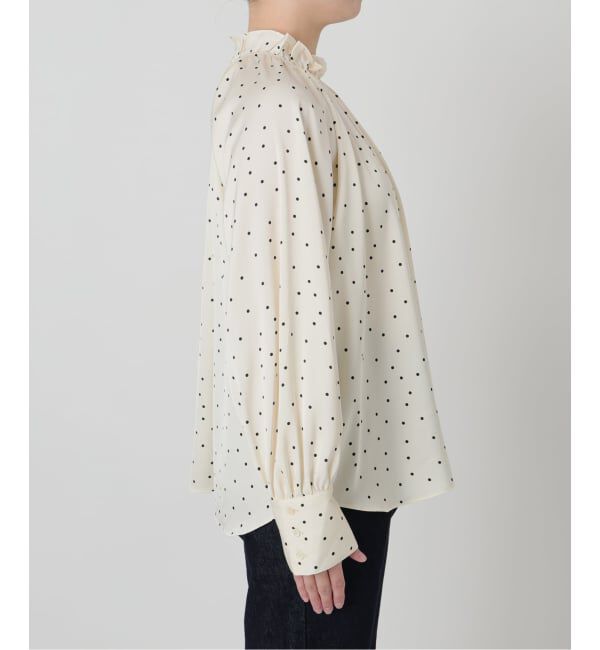 SLOBE IENA「【Jeu de Coeurs & Pois】ドットギャザーブラウス」|シャツ・ブラウス|