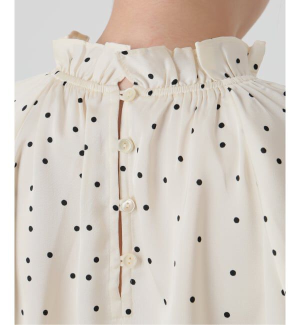 SLOBE IENA「【Jeu de Coeurs & Pois】ドットギャザーブラウス」|シャツ・ブラウス|