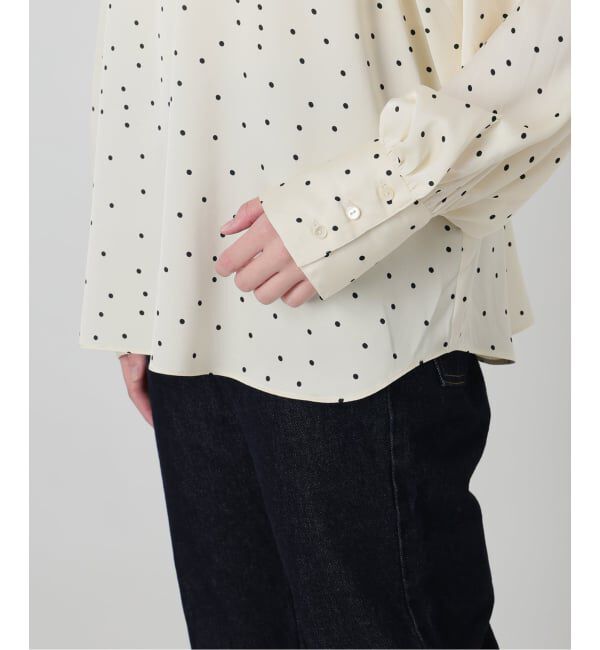 SLOBE IENA「【Jeu de Coeurs & Pois】ドットギャザーブラウス」|シャツ・ブラウス|