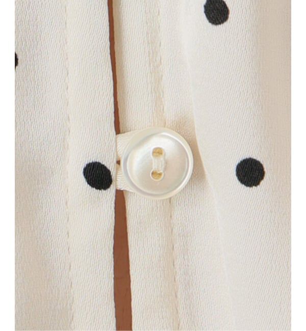 SLOBE IENA「【Jeu de Coeurs & Pois】ドットギャザーブラウス」|シャツ・ブラウス|