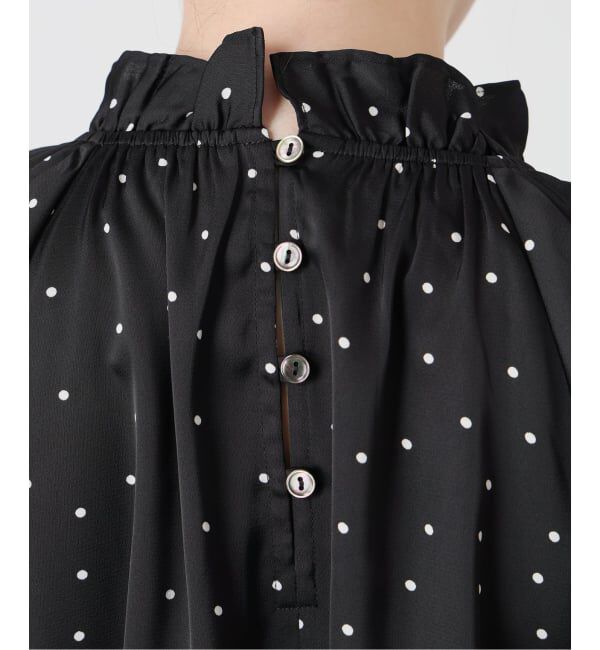 SLOBE IENA「【Jeu de Coeurs & Pois】ドットギャザーブラウス」|シャツ・ブラウス|