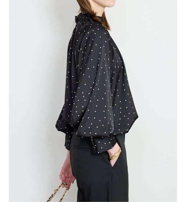 SLOBE IENA「【Jeu de Coeurs & Pois】ドットギャザーブラウス」|シャツ・ブラウス|