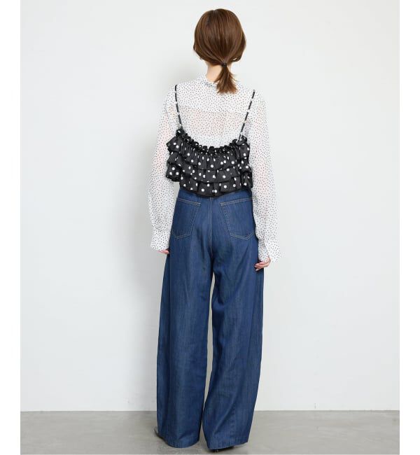 SLOBE IENA「【Jeu de Coeurs & Pois】ドットフリルリーシャツ」|シャツ・ブラウス|