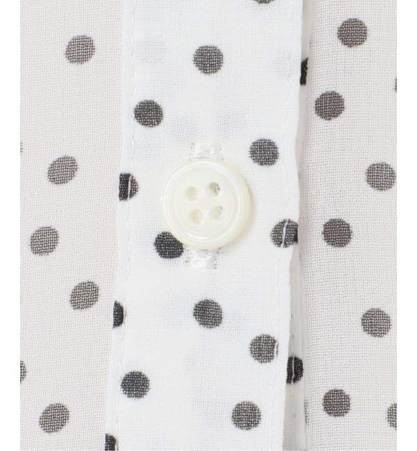 SLOBE IENA「【Jeu de Coeurs & Pois】ドットフリルリーシャツ」|シャツ・ブラウス|