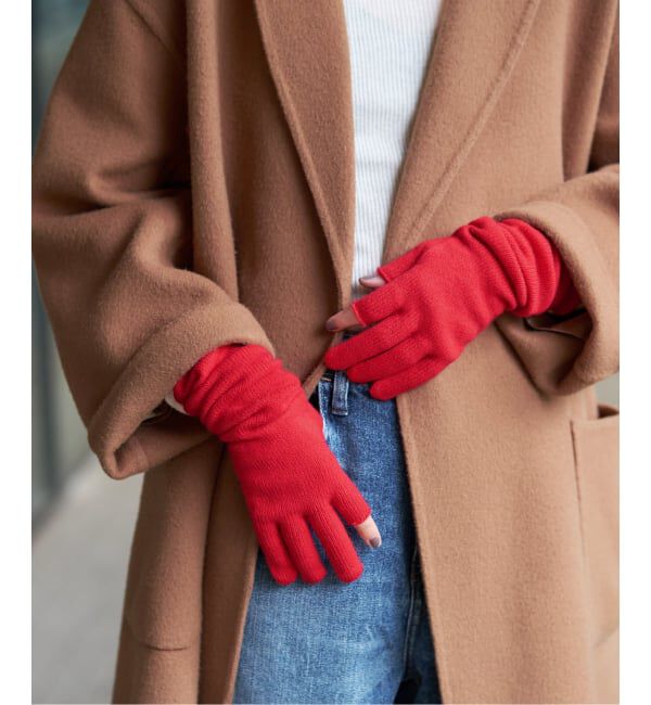 SLOBE IENA「WILLIAM BRUNTON SLOBE別注 ロンググローブ WB25-08」|手袋|レッド