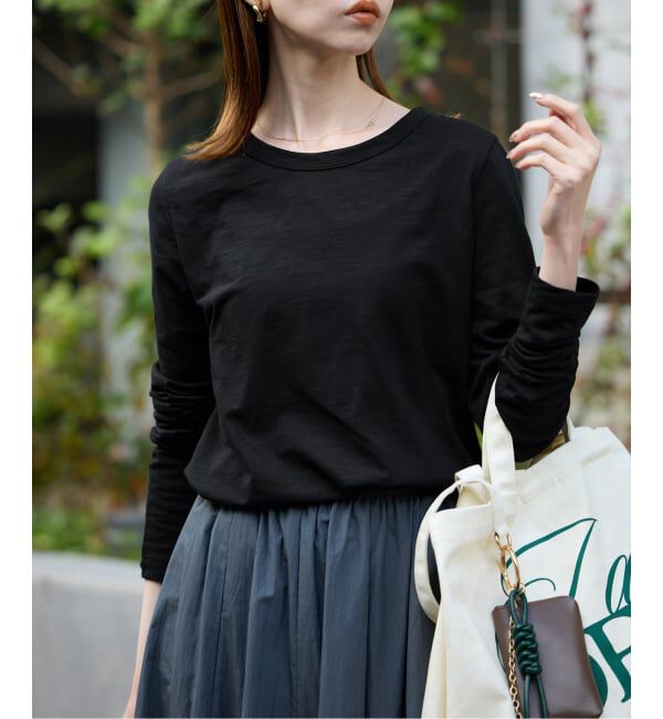 SLOBE IENA「《予約》シアー天竺クルーネックロンTEE」|Tシャツ・カットソー|