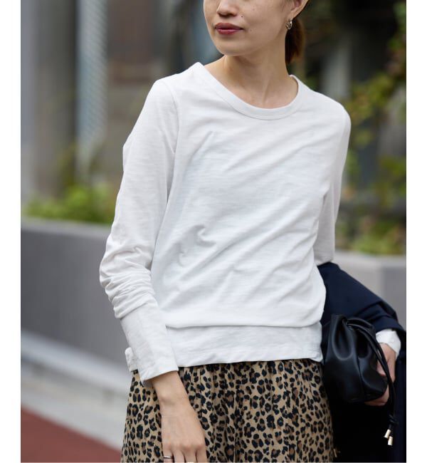 SLOBE IENA「《予約》シアー天竺クルーネックロンTEE」|Tシャツ・カットソー|