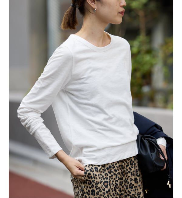 SLOBE IENA「《予約》シアー天竺クルーネックロンTEE」|Tシャツ・カットソー|