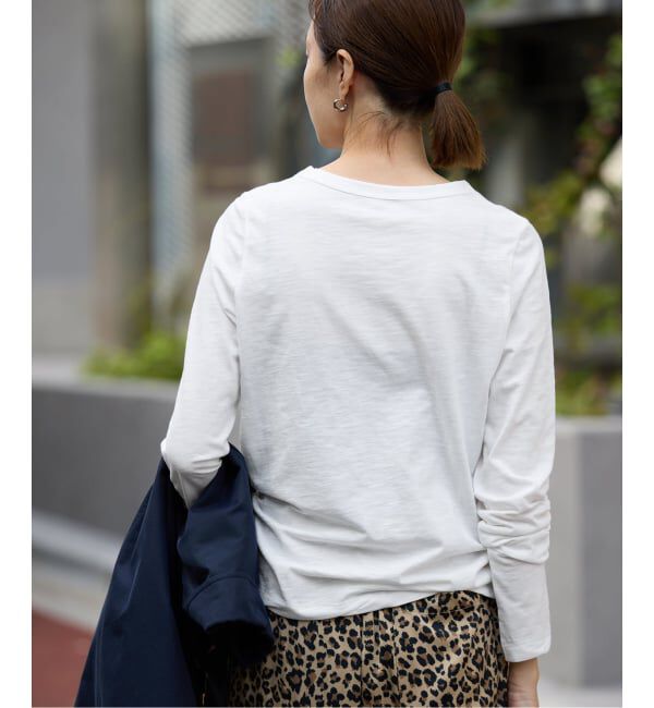 SLOBE IENA「《予約》シアー天竺クルーネックロンTEE」|Tシャツ・カットソー|