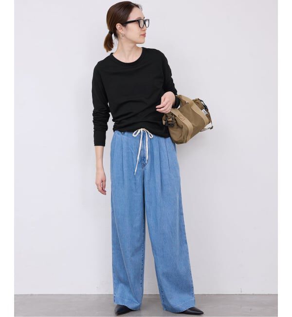 SLOBE IENA「《予約》シアー天竺クルーネックロンTEE」|Tシャツ・カットソー|