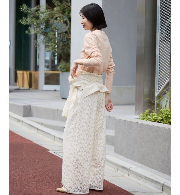 SLOBE IENA「《予約》シアー天竺クルーネックロンTEE」|Tシャツ・カットソー|