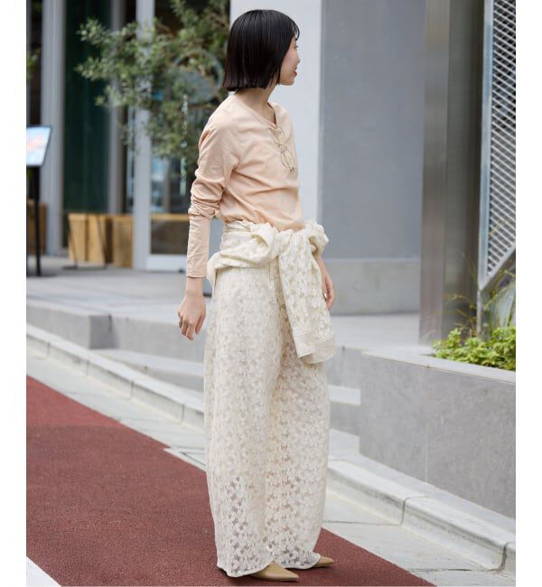 SLOBE IENA「《予約》シアー天竺クルーネックロンTEE」|Tシャツ・カットソー|