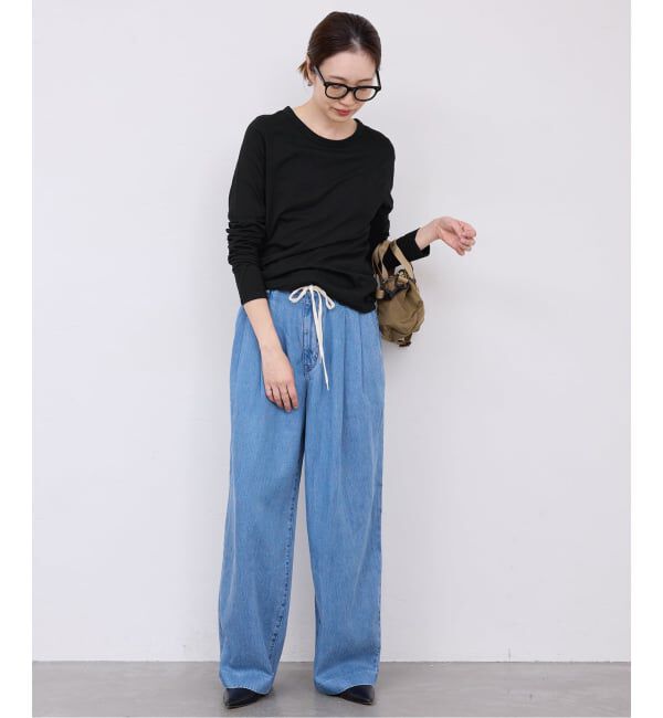 SLOBE IENA「《予約》シアー天竺クルーネックロンTEE」|Tシャツ・カットソー|