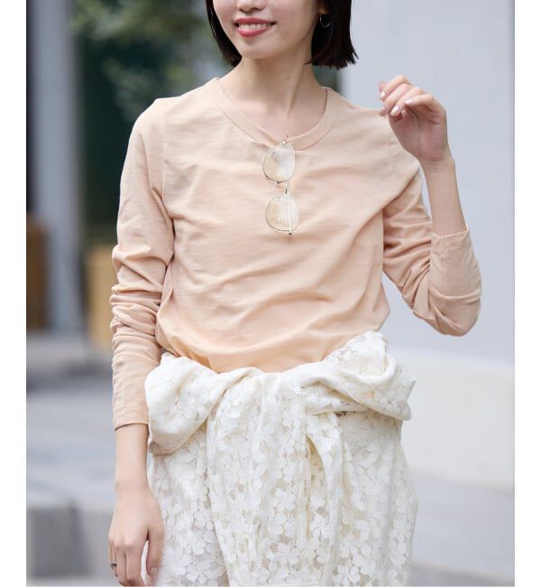 SLOBE IENA「《予約》シアー天竺クルーネックロンTEE」|Tシャツ・カットソー|