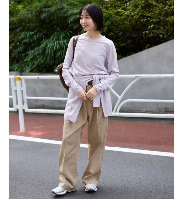 SLOBE IENA「《予約》シアー天竺クルーネックロンTEE」|Tシャツ・カットソー|