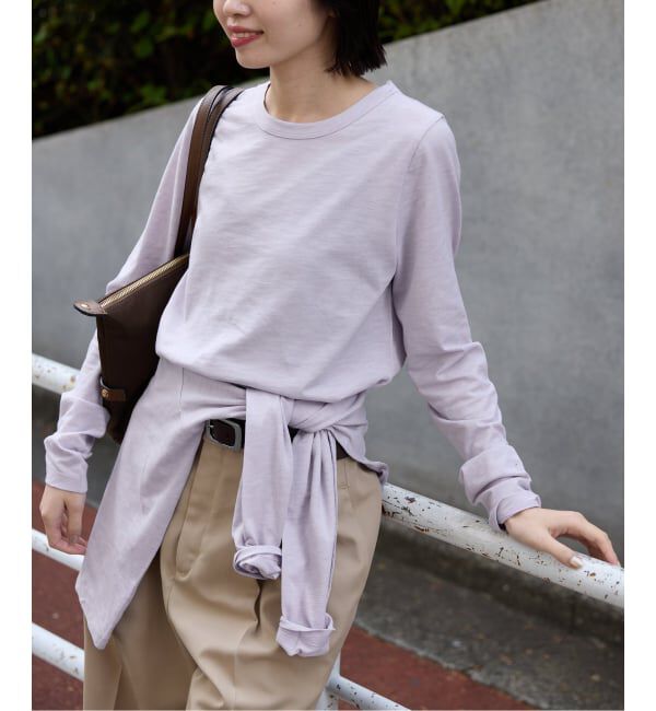 SLOBE IENA「《予約》シアー天竺クルーネックロンTEE」|Tシャツ・カットソー|