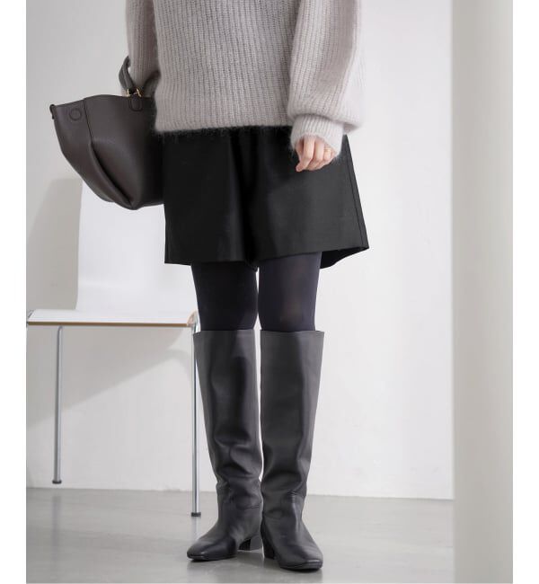 IENA「ウォッシャブルサキソニーウールショートパンツ」|その他|ブラック