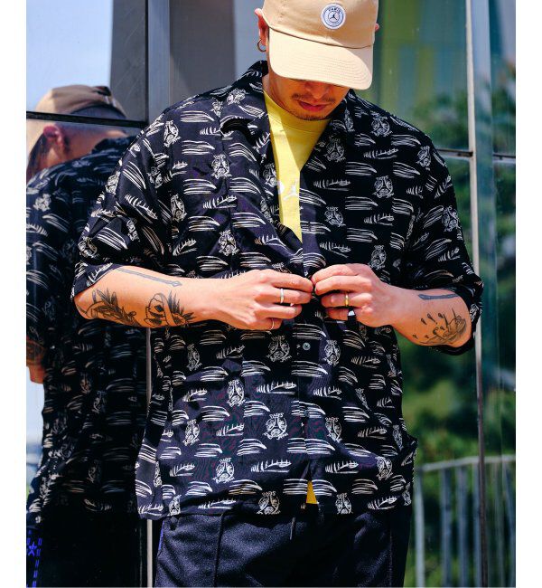 Paris Saint-Germain「【隈 研吾 &times; Paris Saint-Germain】グラフィックプリント オープンカラーシャツ」|シャツ・ブラウス|