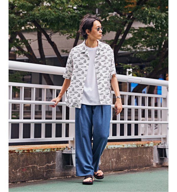 Paris Saint-Germain「【隈 研吾 &times; Paris Saint-Germain】グラフィックプリント オープンカラーシャツ」|シャツ・ブラウス|