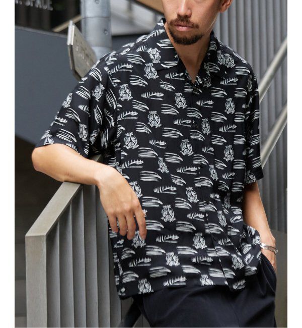 Paris Saint-Germain「【隈 研吾 &times; Paris Saint-Germain】グラフィックプリント オープンカラーシャツ」|シャツ・ブラウス|